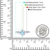 Starburst Teardrop Dainty Art Deco Pear Wedding Bridal Ring Round Simulated Cubic Zirconia 925 Sterling Silver