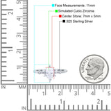 Starburst Teardrop Dainty Art Deco Pear Wedding Bridal Ring Round Simulated Cubic Zirconia 925 Sterling Silver