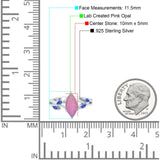 Infinity Twist Sapphire Marquise Wedding Ring Simulated Cubic Zirconia 925 Sterling Silver