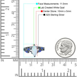 Infinity Twist Sapphire Marquise Wedding Ring Simulated Cubic Zirconia 925 Sterling Silver