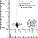 Infinity Twist Marquise Art Deco Engagement Ring Simulated Cubic Zirconia 925 Sterling Silver