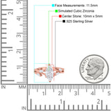 Infinity Twist Marquise Art Deco Engagement Ring Simulated Cubic Zirconia 925 Sterling Silver