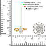 Infinity Twist Marquise Art Deco Engagement Ring Simulated Cubic Zirconia 925 Sterling Silver