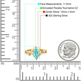 Infinity Twist Marquise Art Deco Engagement Ring Simulated Cubic Zirconia 925 Sterling Silver