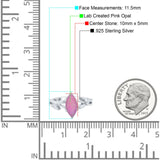 Infinity Twist Marquise Art Deco Engagement Ring Simulated Cubic Zirconia 925 Sterling Silver