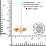 Infinity Twist Marquise Wedding Ring Simulated Cubic Zirconia & Ruby 925 Sterling Silver