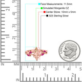 Infinity Twist Marquise Wedding Ring Simulated Cubic Zirconia & Ruby 925 Sterling Silver