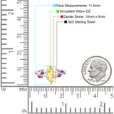 Infinity Twist Marquise Wedding Ring Simulated Cubic Zirconia & Ruby 925 Sterling Silver