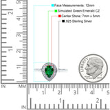 Teardrop Pear Art Deco Wedding Bridal Engagement Ring Round Simulated Cubic Zirconia 925 Sterling Silver