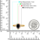 Halo Pear Shape Wedding Engagement Ring Round Simulated Cubic Zirconia 925 Sterling Silver
