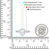Halo Pear Shape Wedding Engagement Ring Round Simulated Cubic Zirconia 925 Sterling Silver