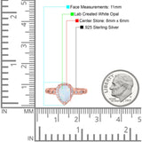 Halo Pear Shape Wedding Engagement Ring Round Simulated Cubic Zirconia 925 Sterling Silver