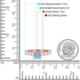 Art Deco Wedding Bridal Ring Round Simulated Cubic Zirconia 925 Sterling Silver