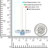 Art Deco Wedding Bridal Ring Round Simulated Cubic Zirconia 925 Sterling Silver