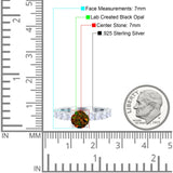 Art Deco Wedding Bridal Ring Round Simulated Cubic Zirconia 925 Sterling Silver