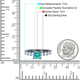 Art Deco Wedding Bridal Ring Round Simulated Cubic Zirconia 925 Sterling Silver