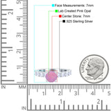 Art Deco Wedding Bridal Ring Round Simulated Cubic Zirconia 925 Sterling Silver