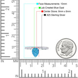 Teardrop Art Deco Pear Wedding Bridal Ring Round Simulated Cubic Zirconia 925 Sterling Silver