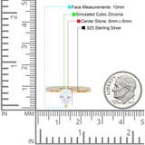 Teardrop Art Deco Pear Wedding Bridal Ring Round Simulated Cubic Zirconia 925 Sterling Silver