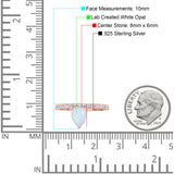 Teardrop Art Deco Pear Wedding Bridal Ring Round Simulated Cubic Zirconia 925 Sterling Silver