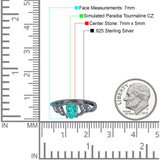 Oval Art Deco Wedding Engagement Bridal Ring Round Simulated Cubic Zirconia 925 Sterling Silver