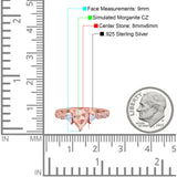 Art Deco Pear Shape Wedding Bridal Ring Triangle Simulated Cubic Zirconia 925 Sterling Silver