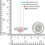 Art Deco Pear Shape Wedding Bridal Ring Triangle Simulated Cubic Zirconia 925 Sterling Silver