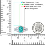 Infinity Twisted Shank Art Deco Halo Oval Wedding Engagement Ring Round Simulated Cubic Zirconia 925 Sterling Silver