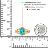 Infinity Twisted Shank Art Deco Halo Oval Wedding Engagement Ring Round Simulated Cubic Zirconia 925 Sterling Silver