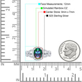 Infinity Twisted Shank Art Deco Halo Oval Wedding Engagement Ring Round Simulated Cubic Zirconia 925 Sterling Silver
