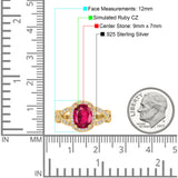 Infinity Twisted Shank Art Deco Halo Oval Wedding Engagement Ring Round Simulated Cubic Zirconia 925 Sterling Silver