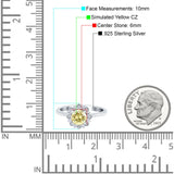 Halo Floral Style Art Deco Round Wedding Engagement Ring Simulated Cubic Zirconia 925 Sterling Silver