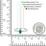 Vintage Style Twisted Half Eternity Band Marquise Wedding Engagement Ring Simulated Cubic Zirconia 925 Sterling Silver