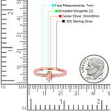 Vintage Style Twisted Half Eternity Band Marquise Wedding Engagement Ring Simulated Cubic Zirconia 925 Sterling Silver