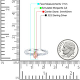 Vintage Style Twisted Half Eternity Band Marquise Wedding Engagement Ring Simulated Cubic Zirconia 925 Sterling Silver