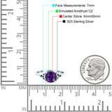 Celtic Art Deco Wedding Engagement Bridal Ring Round Simulated Cubic Zirconia 925 Sterling Silver