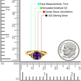 Celtic Art Deco Wedding Engagement Bridal Ring Round Simulated Cubic Zirconia 925 Sterling Silver