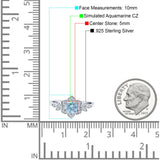 Halo Art Deco Cluster Floral Wedding Engagement Ring Round Simulated Cubic Zirconia 925 Sterling Silver