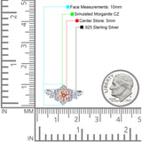 Halo Art Deco Cluster Floral Wedding Engagement Ring Round Simulated Cubic Zirconia 925 Sterling Silver