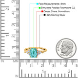 Art Deco Emerald Cut Wedding Bridal Ring Round Simulated Cubic Zirconia 925 Sterling Silver