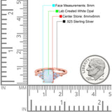 Art Deco Emerald Cut Wedding Bridal Ring Round Simulated Cubic Zirconia 925 Sterling Silver