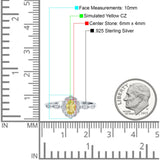 Halo Vintage Floral Art Deco Wedding Bridal Ring Oval Simulated Cubic Zirconia 925 Sterling Silver