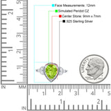 Halo Art Deco Wedding Pear Bridal Ring Marquise Round Simulated Cubic Zirconia 925 Sterling Silver