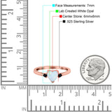 Art Deco Heart Three Stone Wedding Bridal Ring Round Black Simulated Cubic Zirconia 925 Sterling Silver