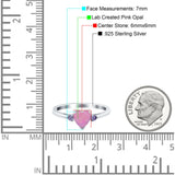 Art Deco Heart Three Stone Wedding Bridal Ring Round Amethyst Simulated Cubic Zirconia 925 Sterling Silver