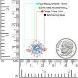 Art Deco Wedding Engagement Bridal Ring Baguette Round Simulated Cubic Zirconia 925 Sterling Silver