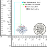 Art Deco Wedding Engagement Bridal Ring Baguette Round Simulated Cubic Zirconia 925 Sterling Silver