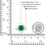 Art Deco Wedding Engagement Bridal Ring Baguette Round Simulated Cubic Zirconia 925 Sterling Silver