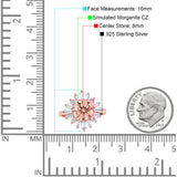 Art Deco Wedding Engagement Bridal Ring Baguette Round Simulated Cubic Zirconia 925 Sterling Silver