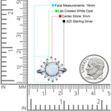 Art Deco Wedding Engagement Bridal Ring Baguette Round Simulated Cubic Zirconia 925 Sterling Silver